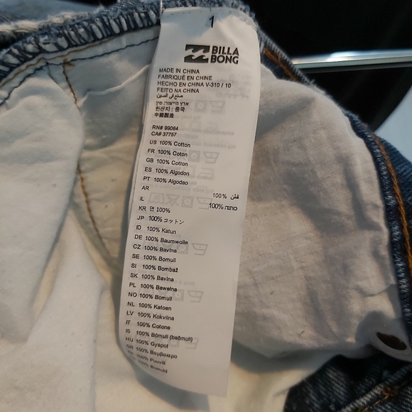 📣2/40$📣 BILLABONG denim jeans skirt size 28 Y2K - Picture 8 of 8